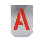 Stencil sæt med bogstaver A-Z+& med 60 mm tegnhøjde (27 dele)